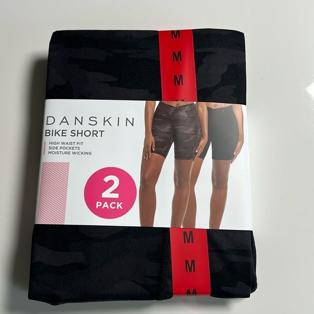 Danskin Women’s High Waist Fit Bike Short 2 Pack